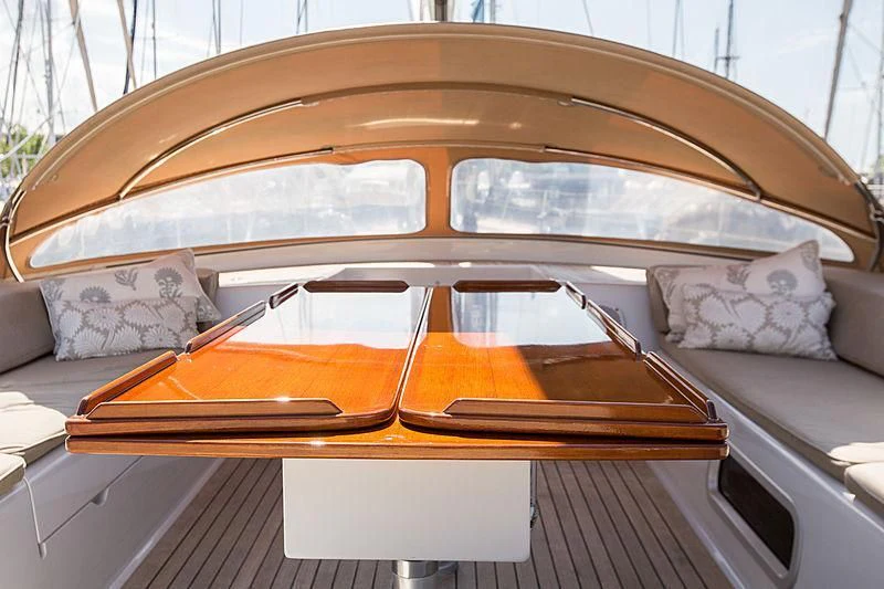 a modern looking car aboard PAN Yacht for Sale