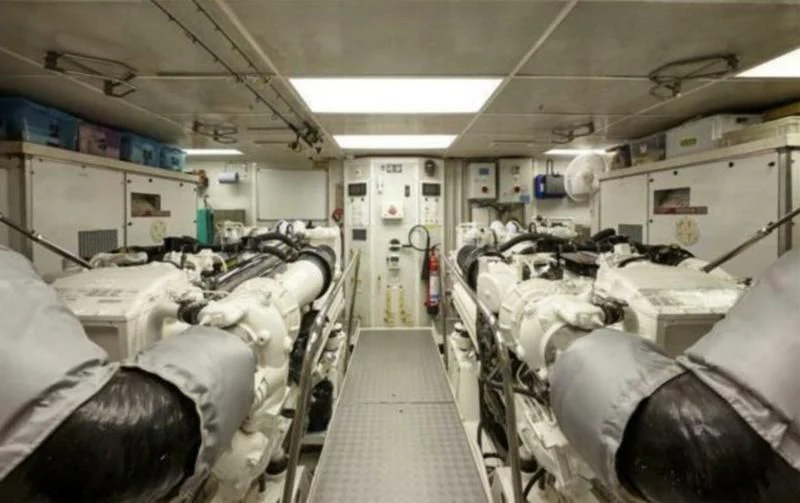 a room full of soldiers aboard INTEGRITY Yacht for Sale