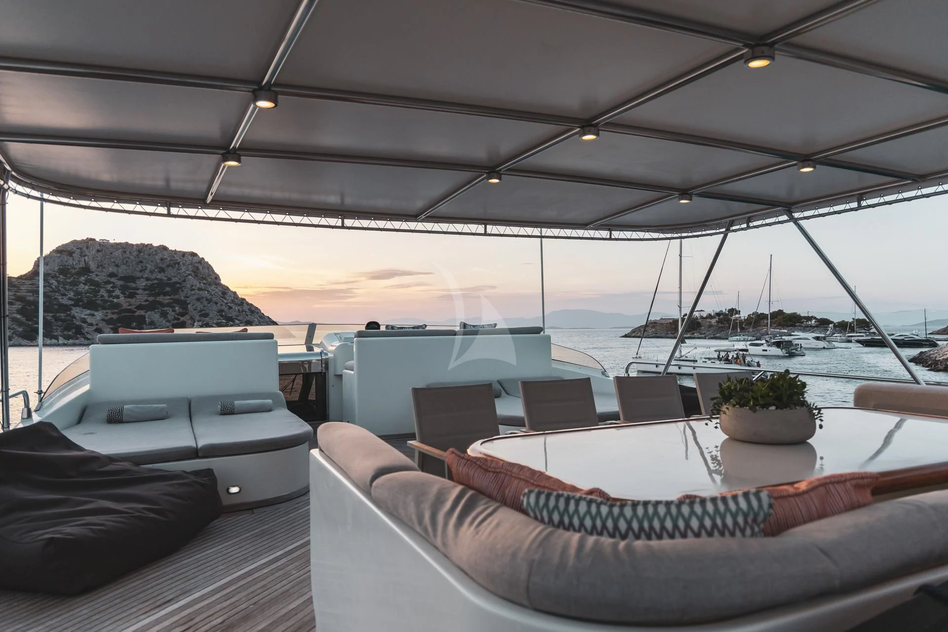 a boat on the water aboard AQUILA Yacht for Sale