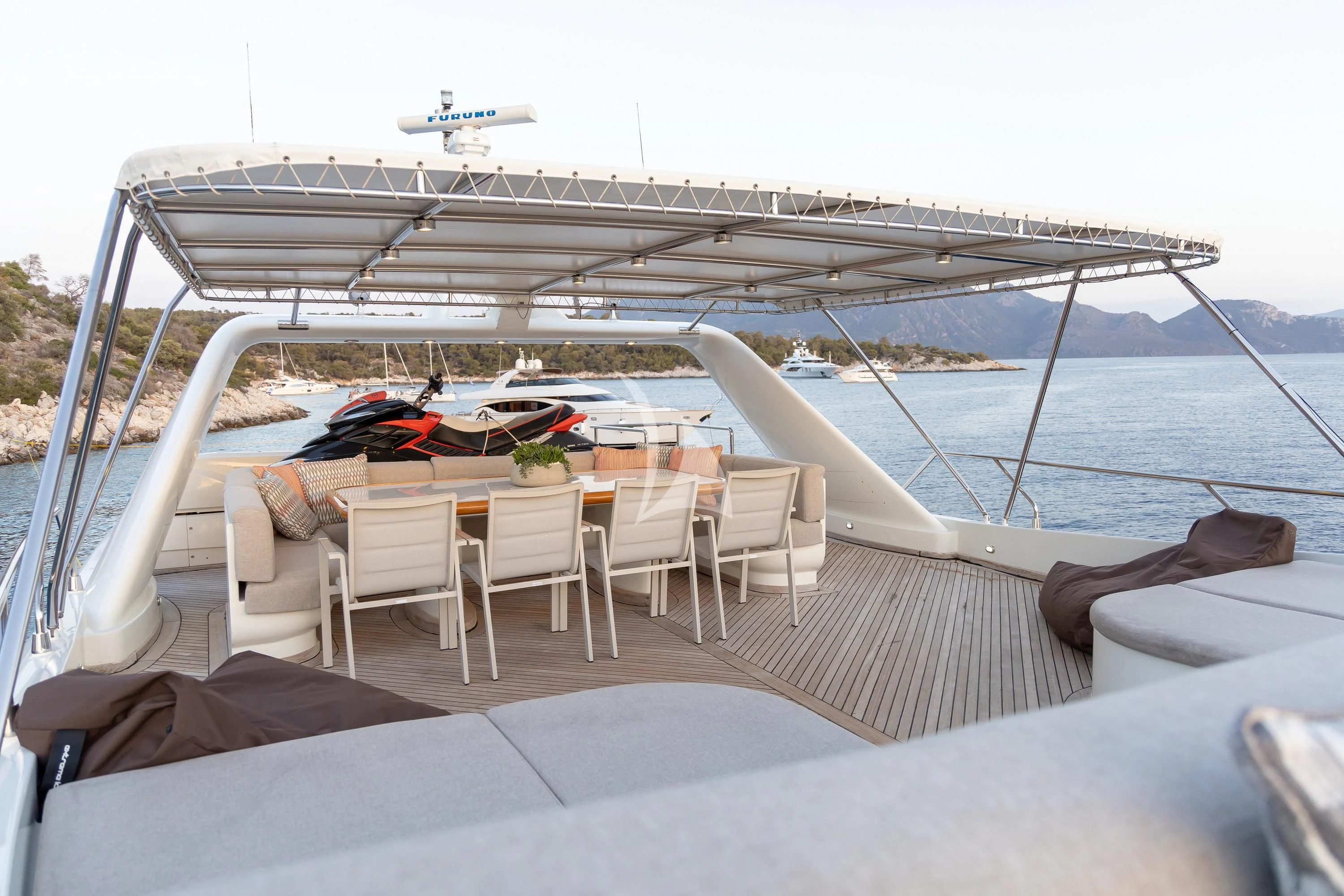 a boat on the water aboard AQUILA Yacht for Sale