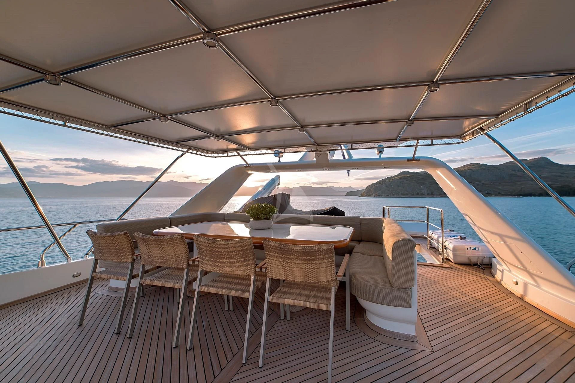 a boat on the water aboard AQUILA Yacht for Sale