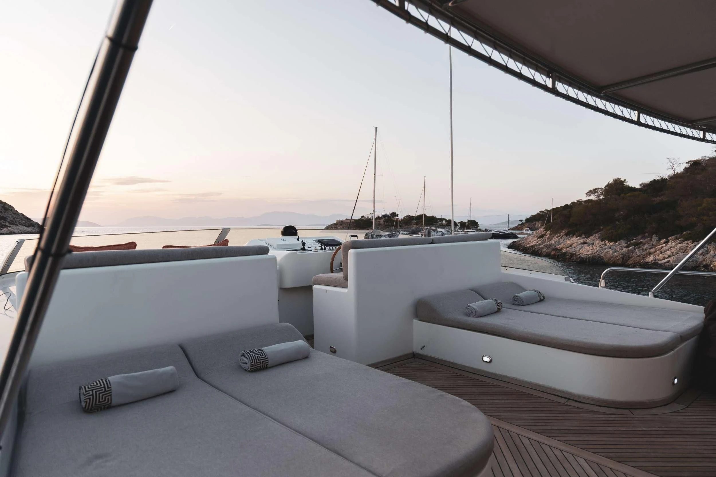 a boat on the water aboard AQUILA Yacht for Sale