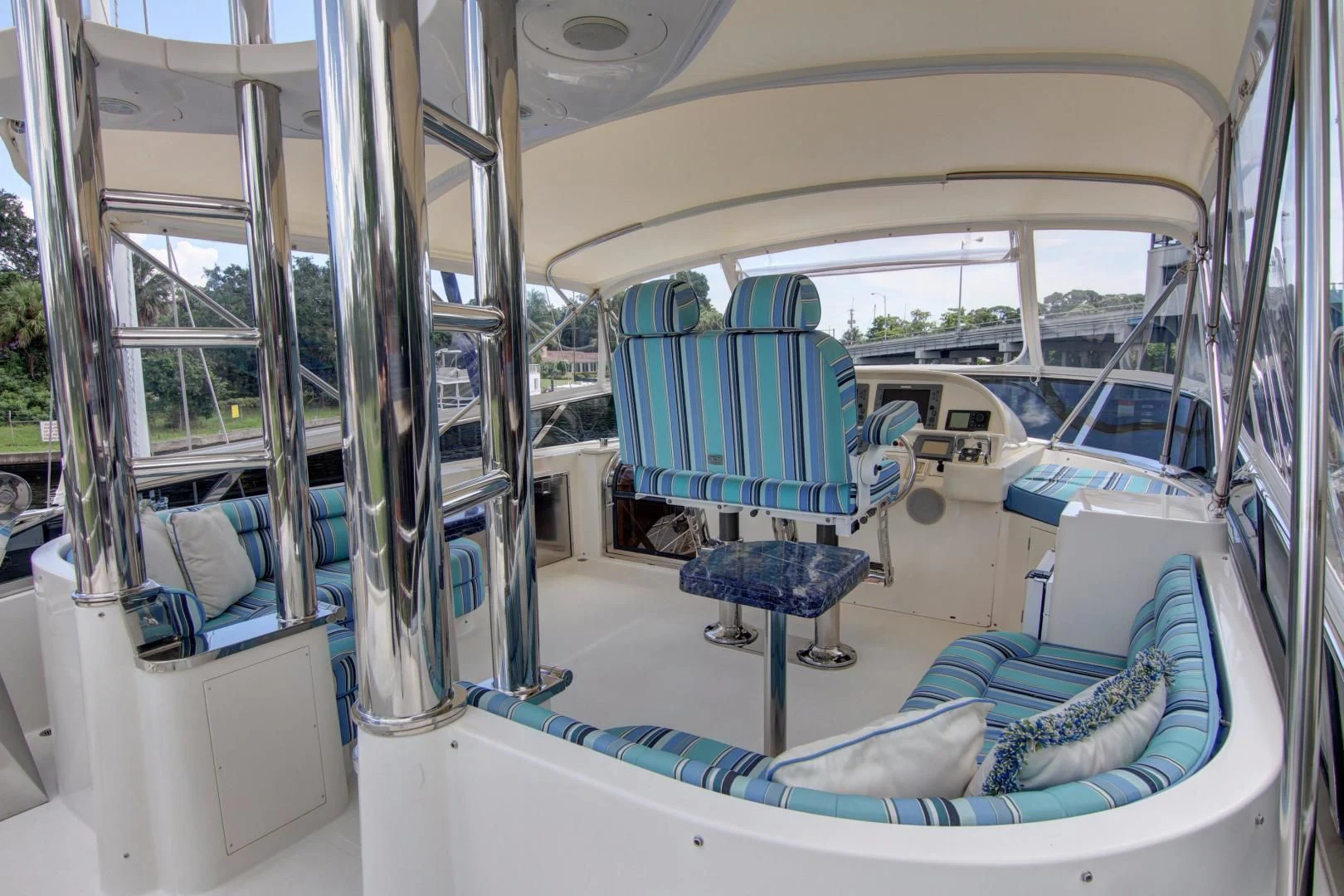 inside of a car aboard UNSINKABLE II Yacht for Sale