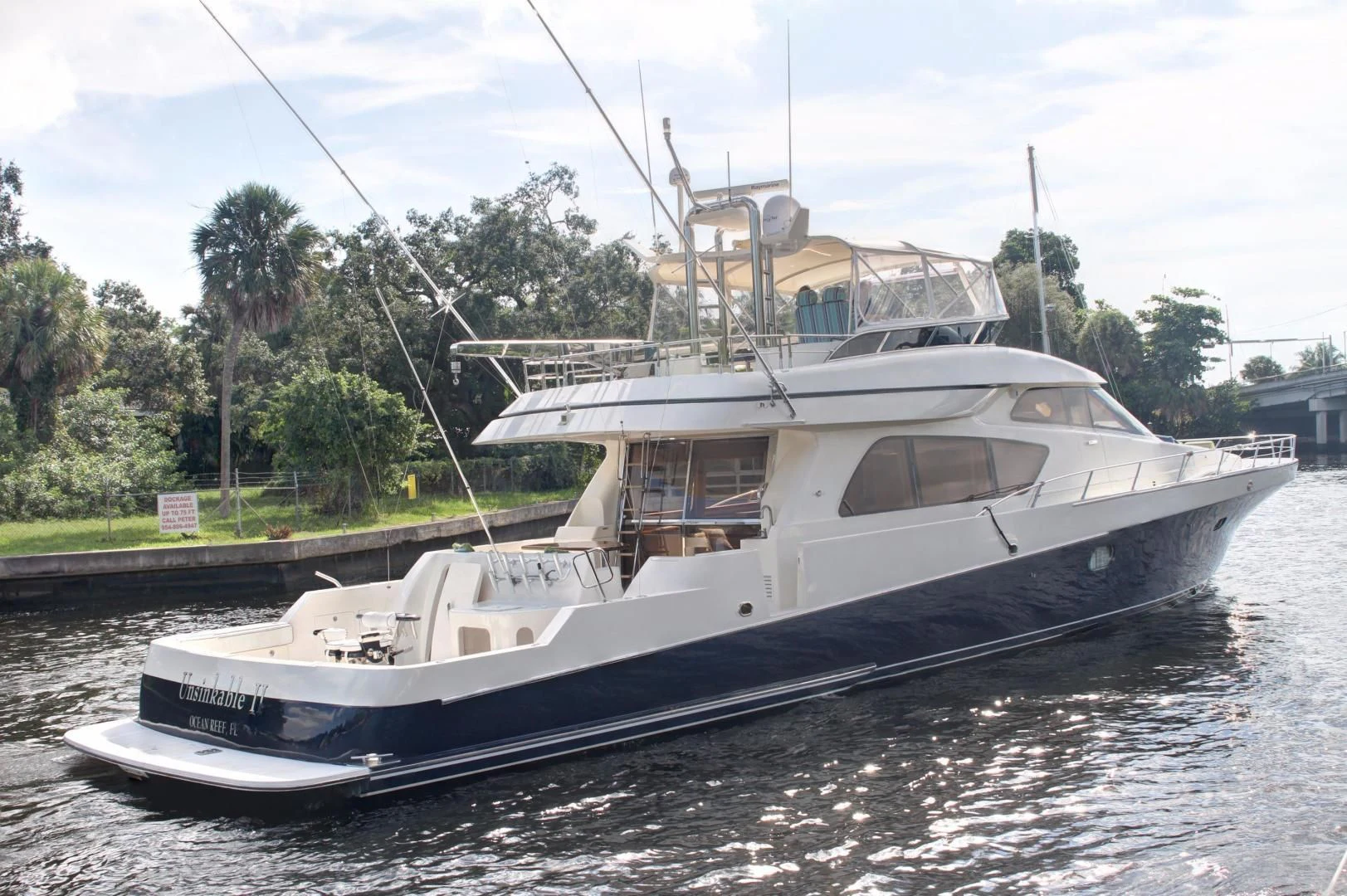 a boat on the water aboard UNSINKABLE II Yacht for Sale