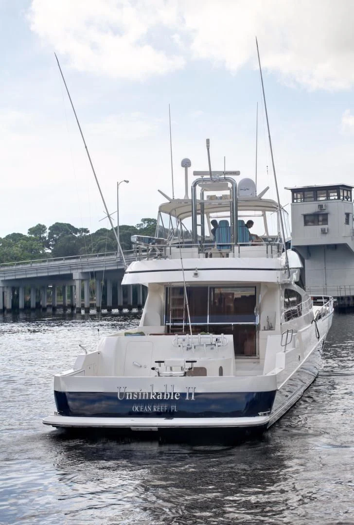 a boat in the water aboard UNSINKABLE II Yacht for Sale