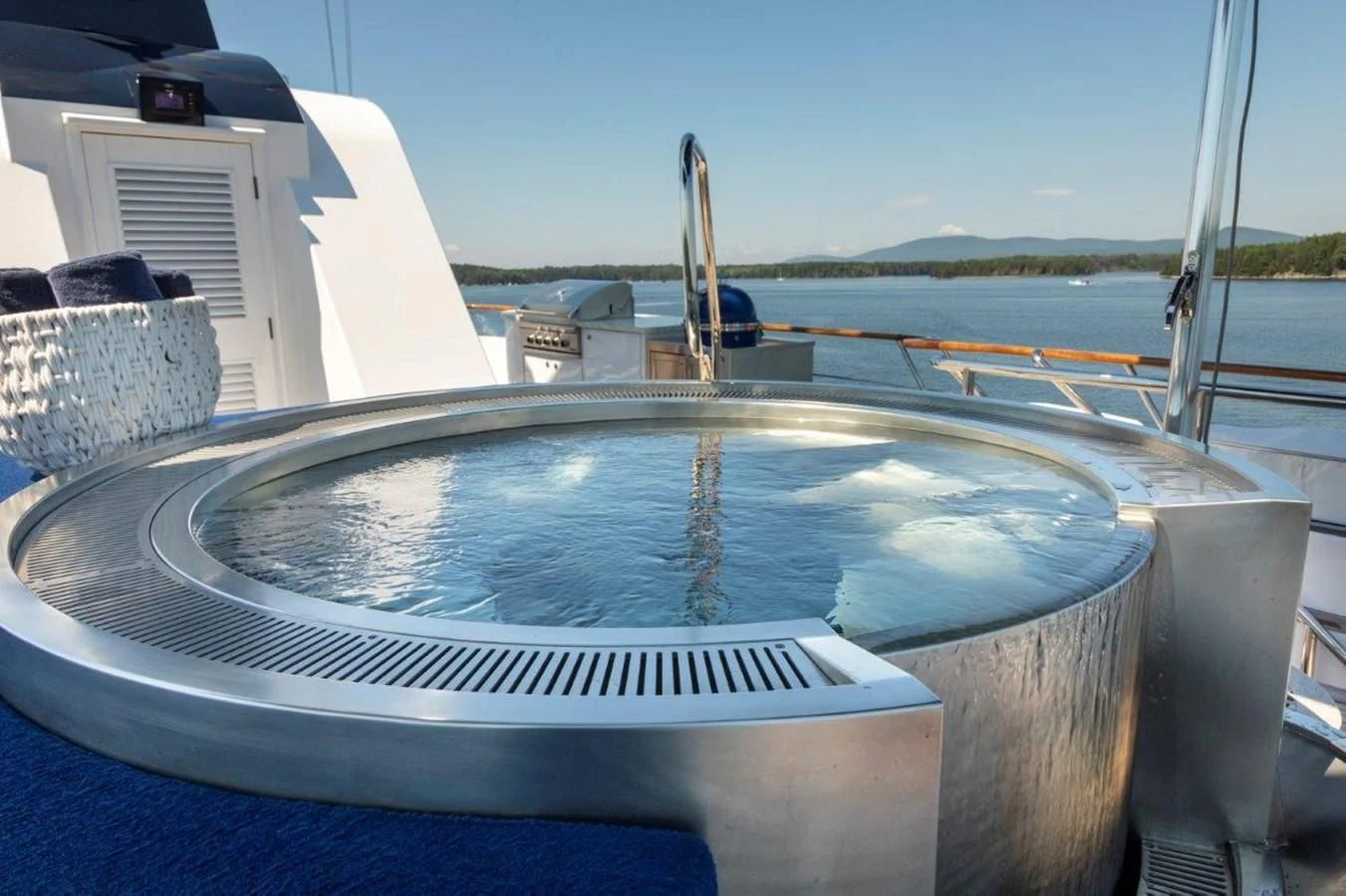 a boat on the water aboard GLACIAL BEAR Yacht for Sale