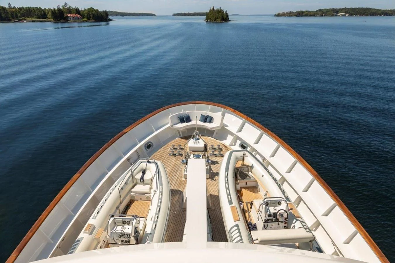 a boat on the water aboard GLACIAL BEAR Yacht for Sale