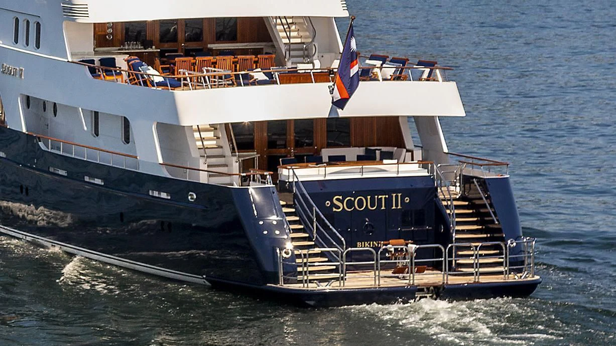 a boat on the water aboard GLACIAL BEAR Yacht for Sale