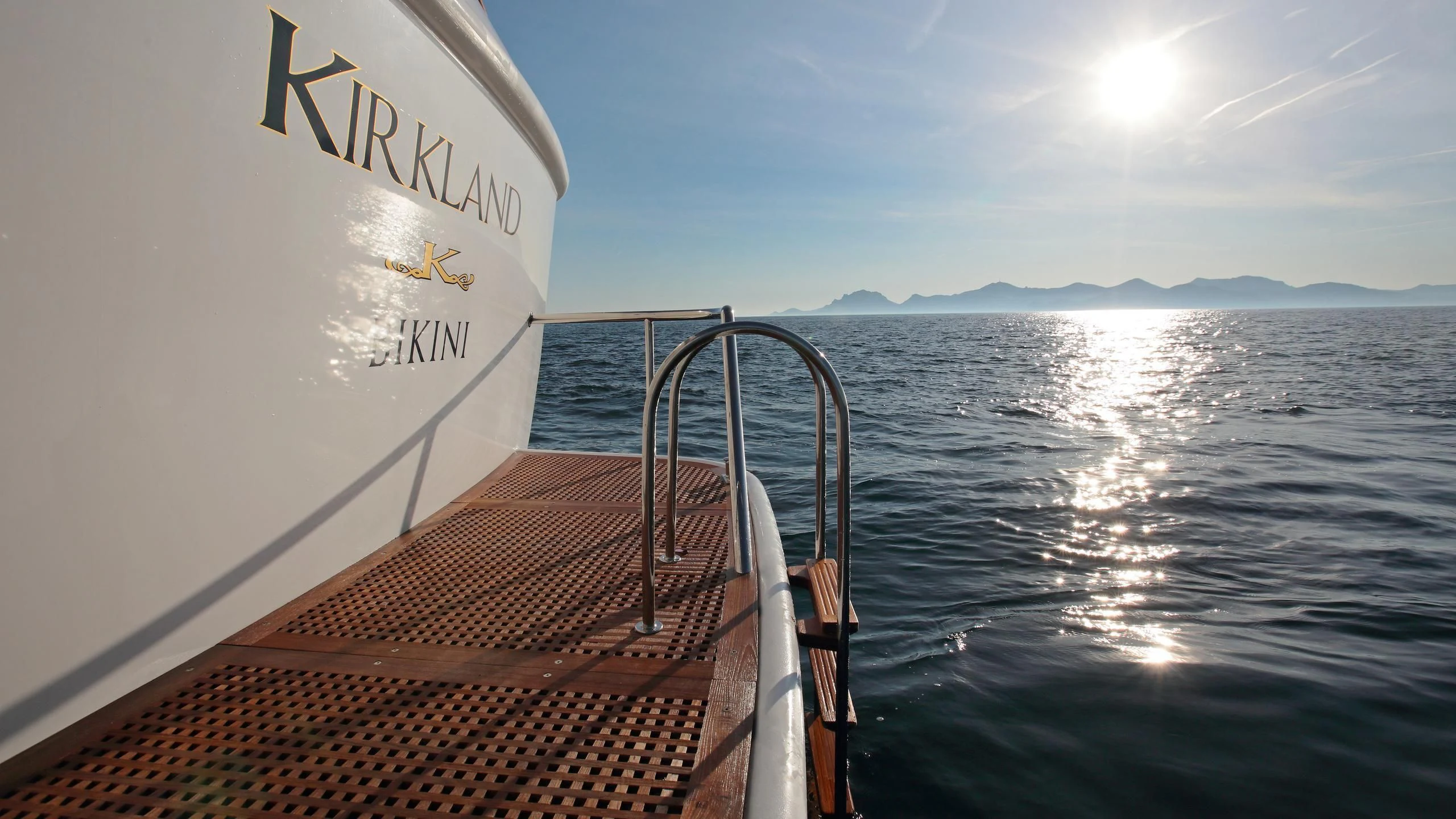 a boat on the water aboard GLACIAL BEAR Yacht for Sale