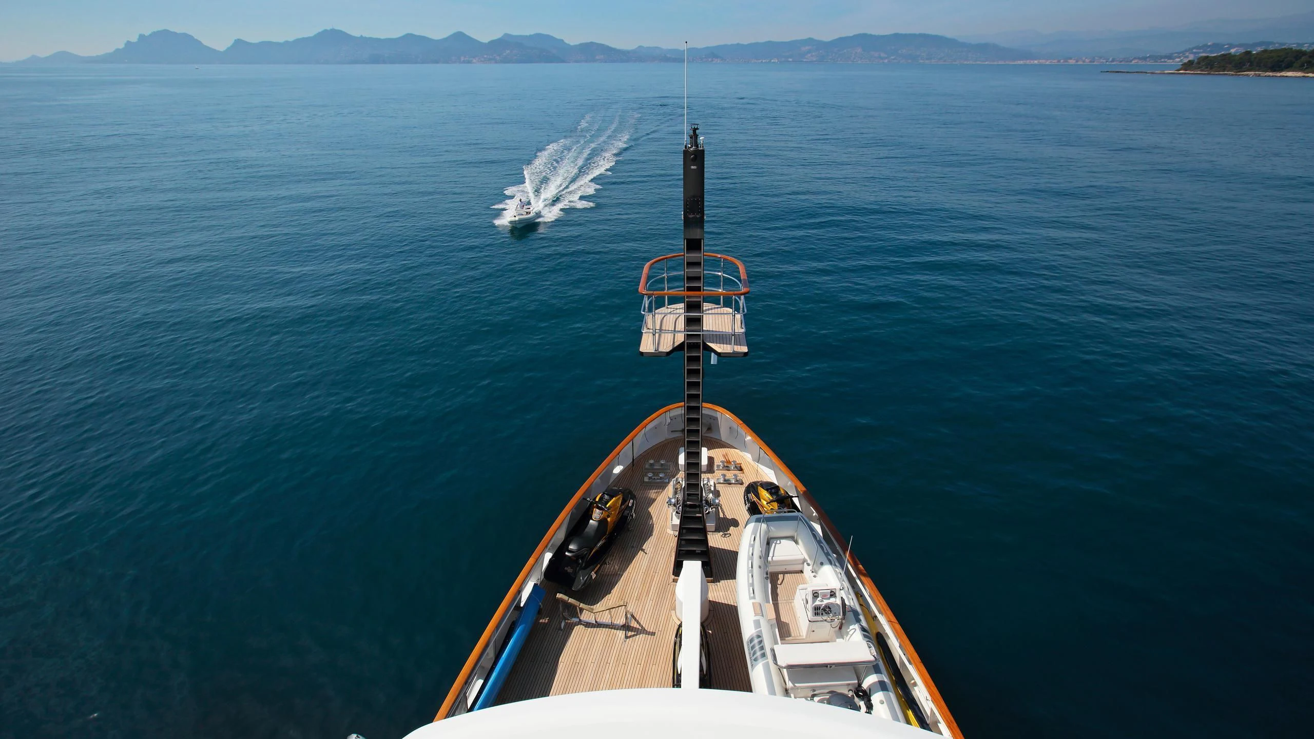 a boat on the water aboard GLACIAL BEAR Yacht for Sale