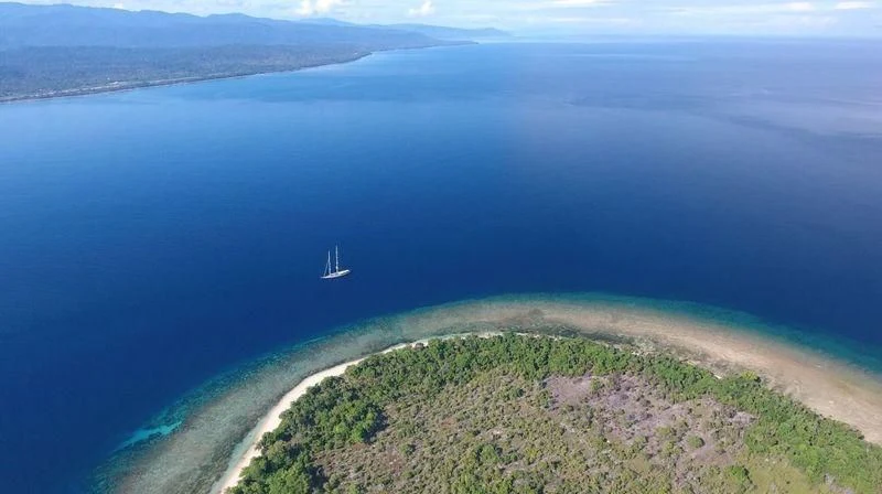 a boat in the water aboard ATHOS Yacht for Sale