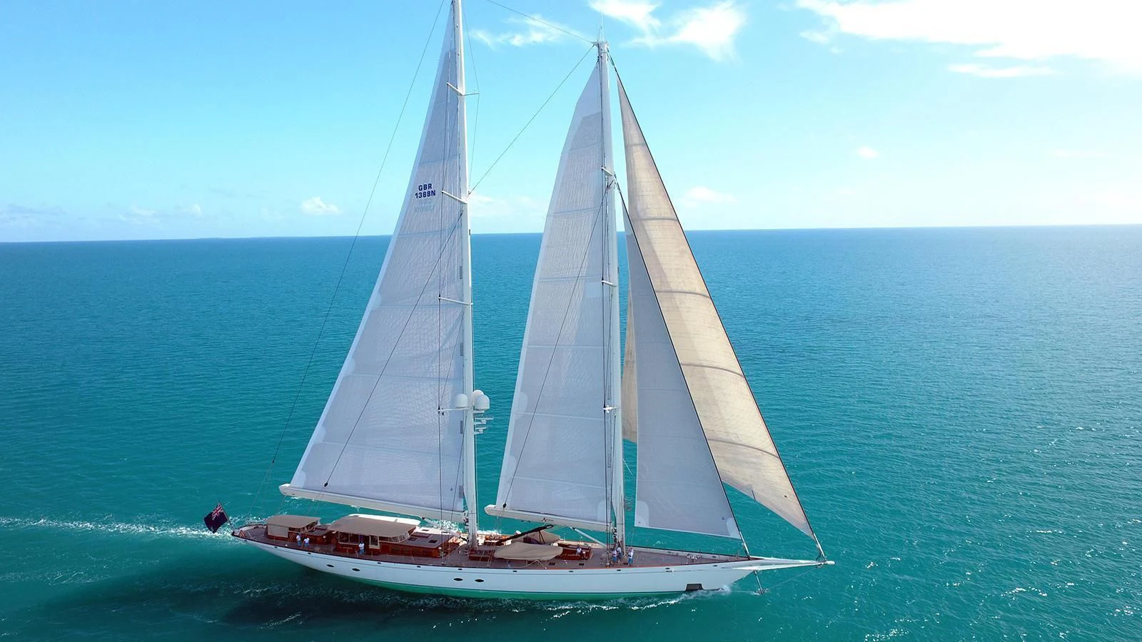 a sailboat on the water aboard ATHOS Yacht for Sale