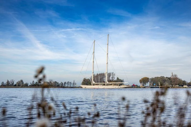 a sailboat in the water aboard ATHOS Yacht for Sale
