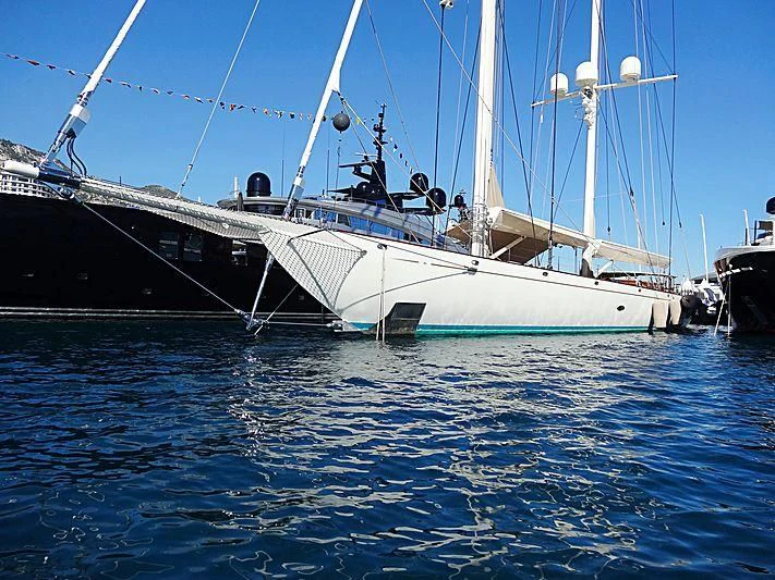 a boat in the water aboard ATHOS Yacht for Sale