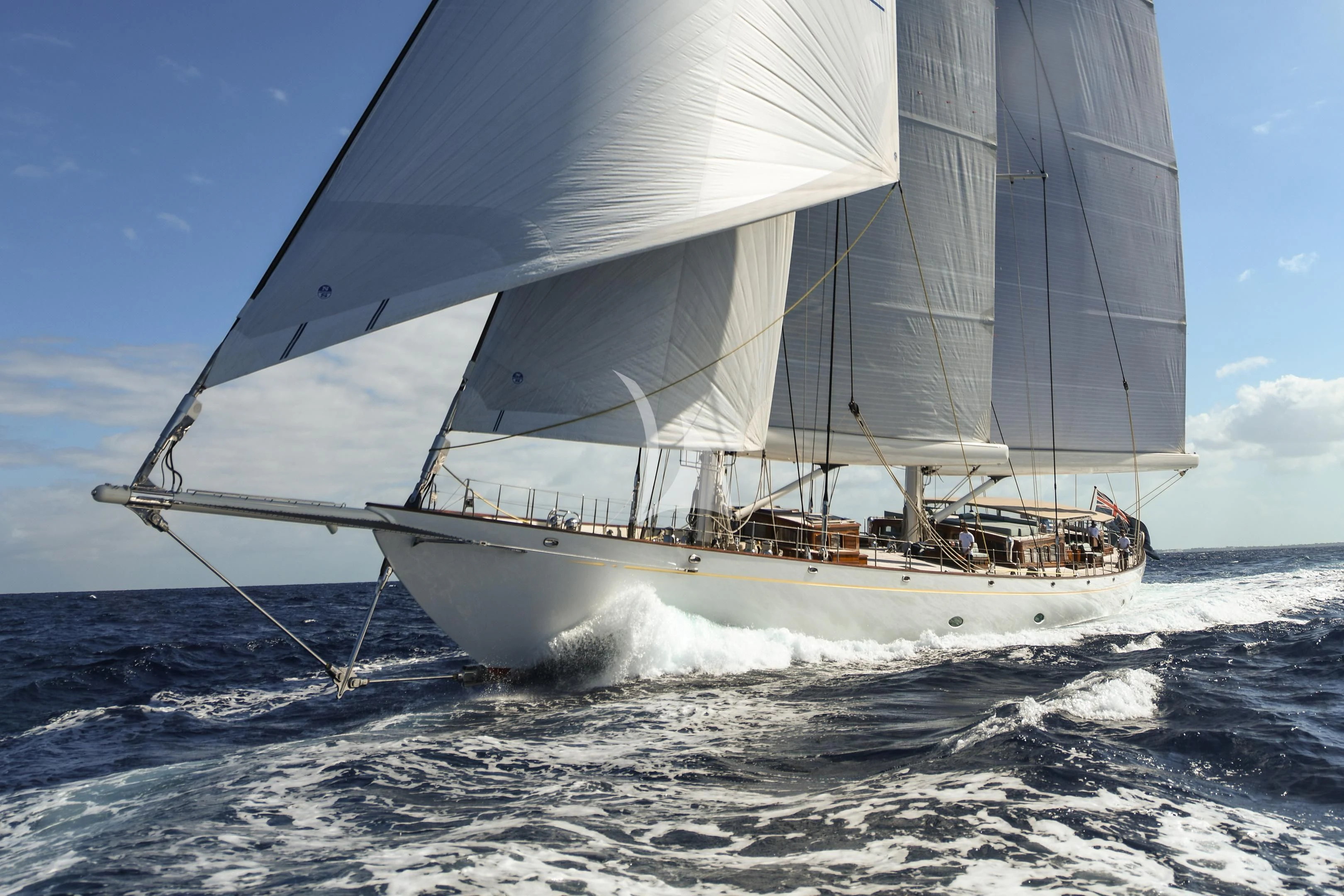 a sailboat on the water aboard ATHOS Yacht for Sale