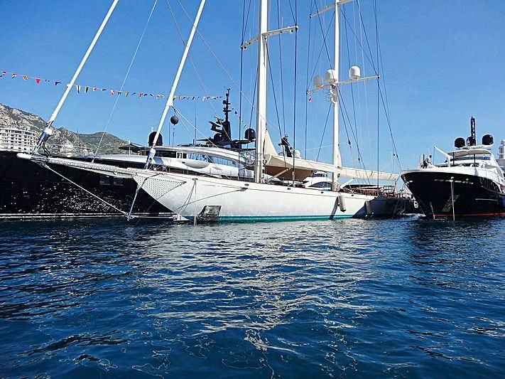 a group of boats in the water aboard ATHOS Yacht for Sale