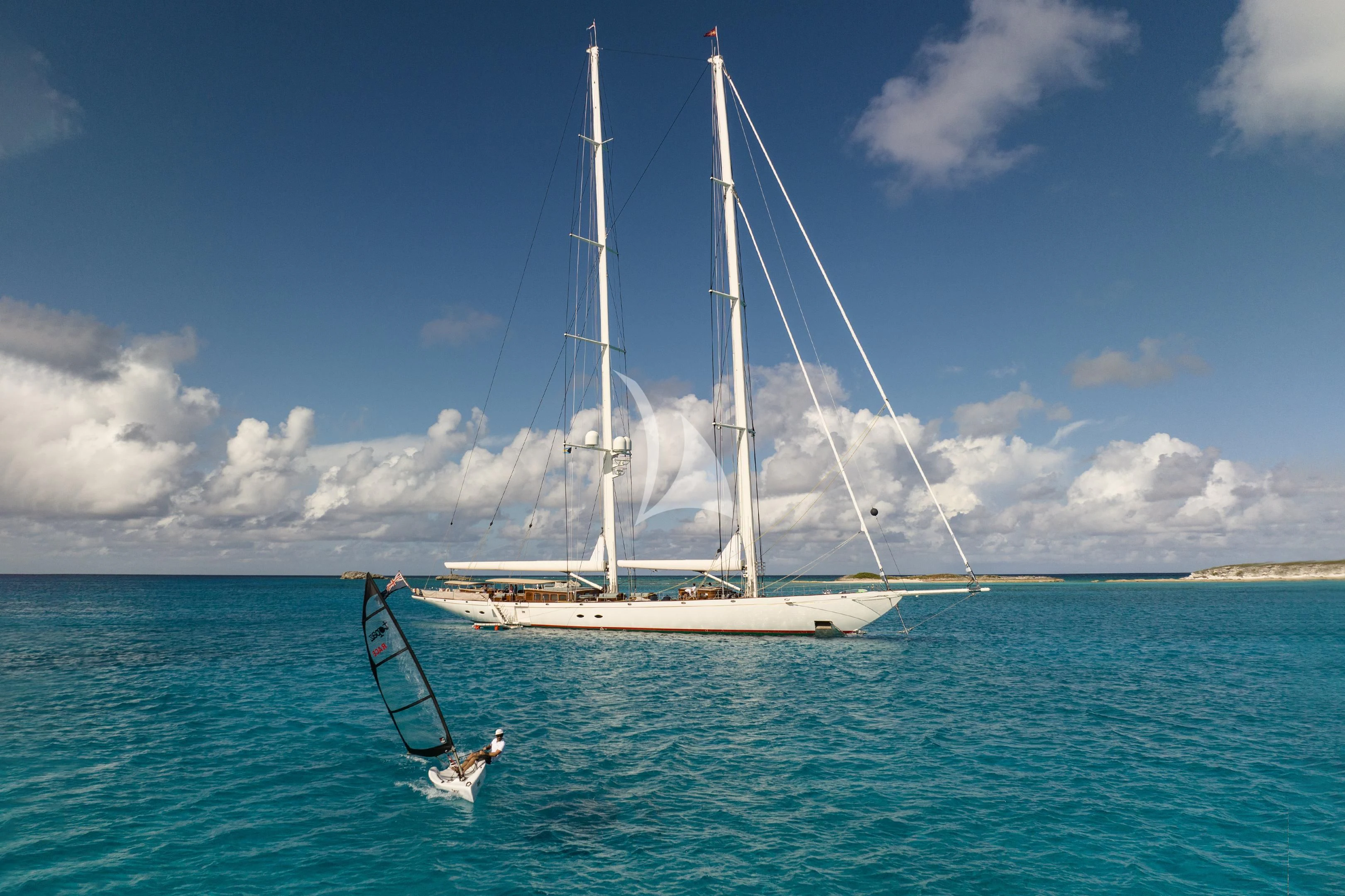 a sailboat on the water aboard ATHOS Yacht for Sale