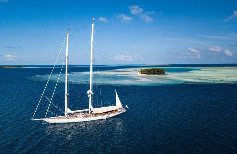 a boat on the water aboard ATHOS Yacht for Sale