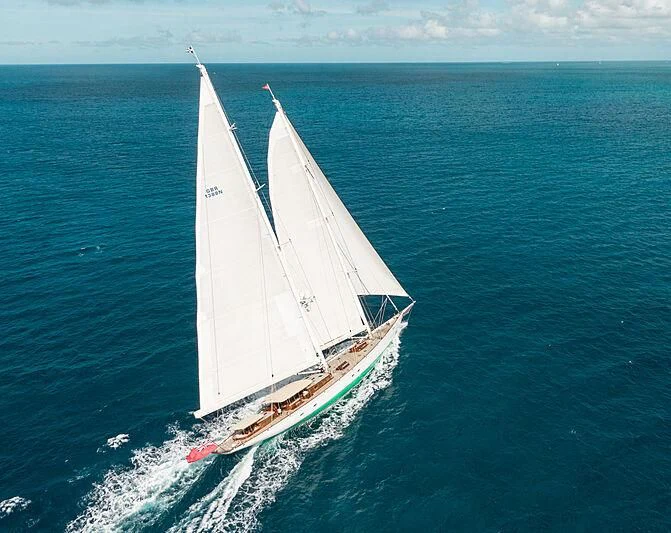 a sailboat on the water aboard ATHOS Yacht for Sale