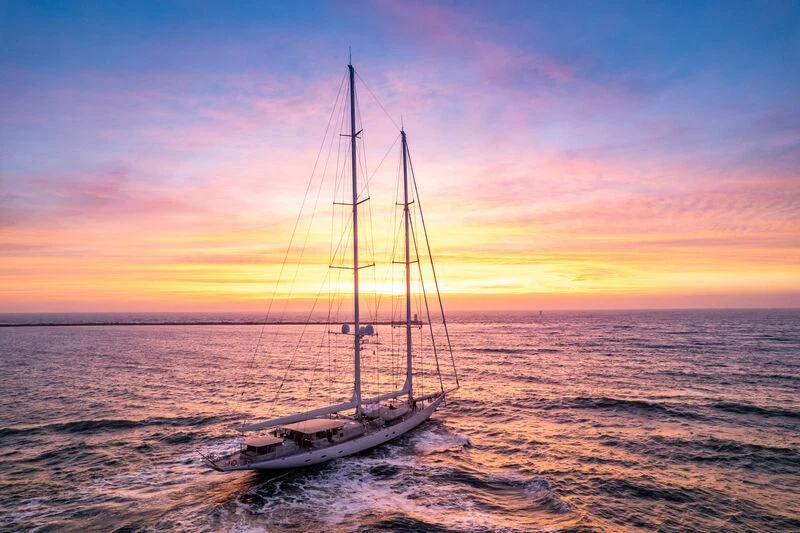 a boat in the water aboard ATHOS Yacht for Sale