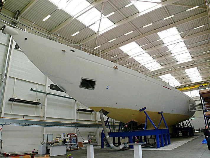a large white space ship aboard ATHOS Yacht for Sale