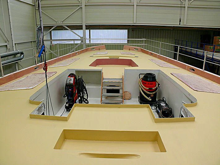 a large gym with equipment aboard ATHOS Yacht for Sale