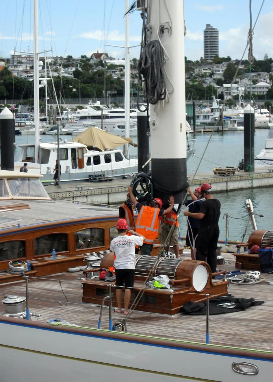 a group of people on a boat aboard ATHOS Yacht for Sale