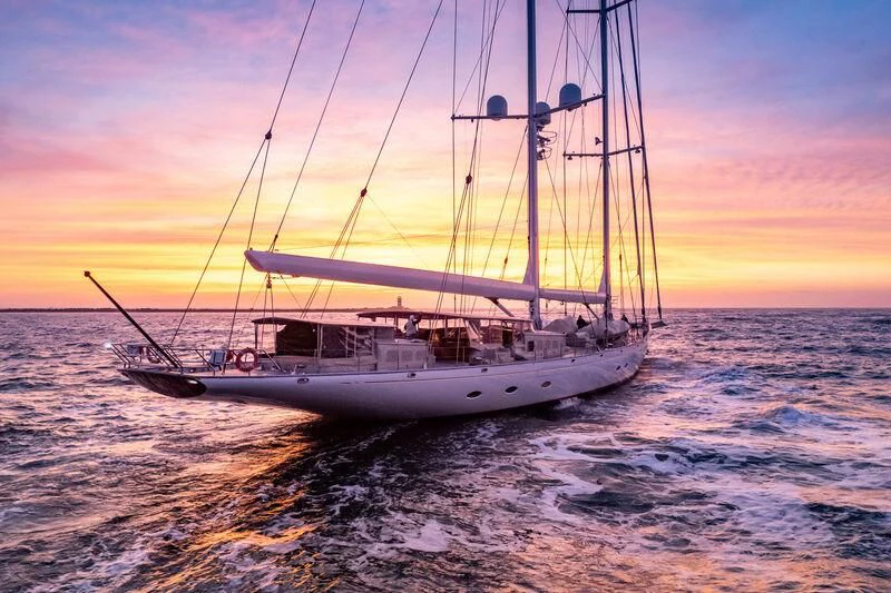 a boat in the water aboard ATHOS Yacht for Sale