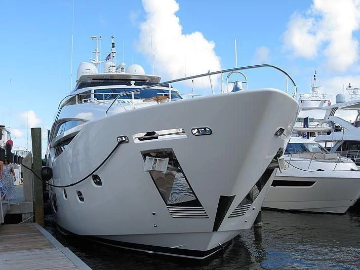 a large white yacht aboard MACQNDO Yacht for Sale