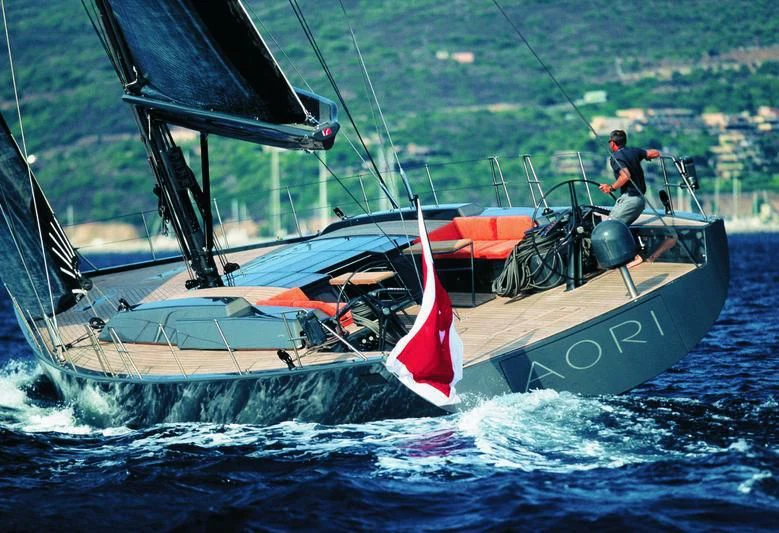 a person on a boat aboard AORI Yacht for Sale