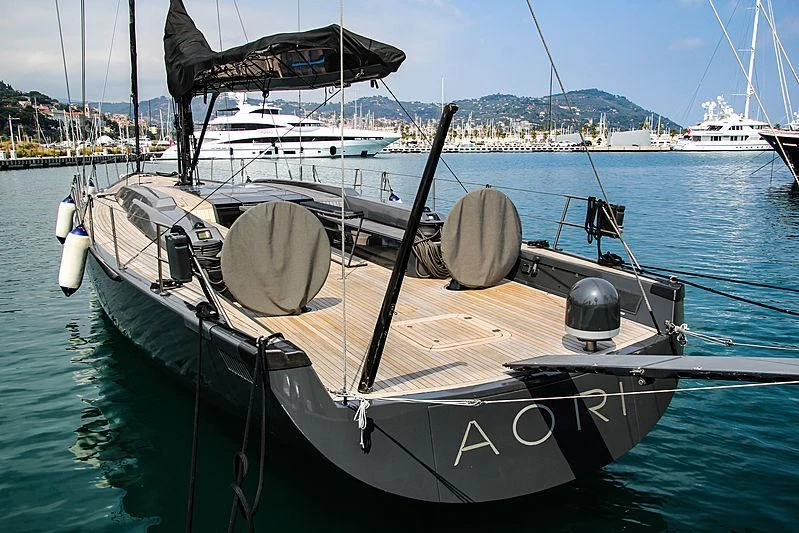 a boat in the water aboard AORI Yacht for Sale