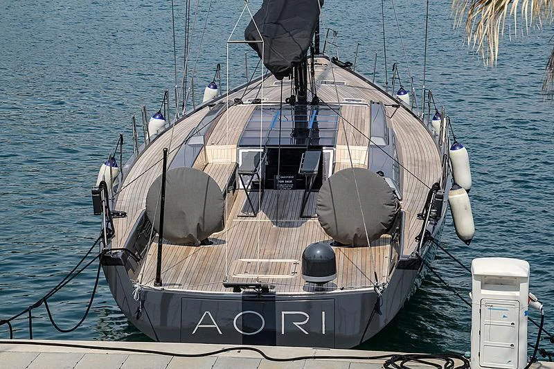 a boat on the water aboard AORI Yacht for Sale