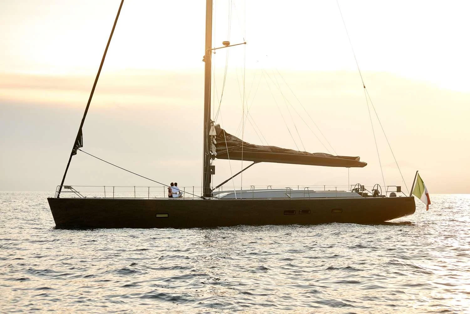 a sailboat on the water aboard AORI Yacht for Sale
