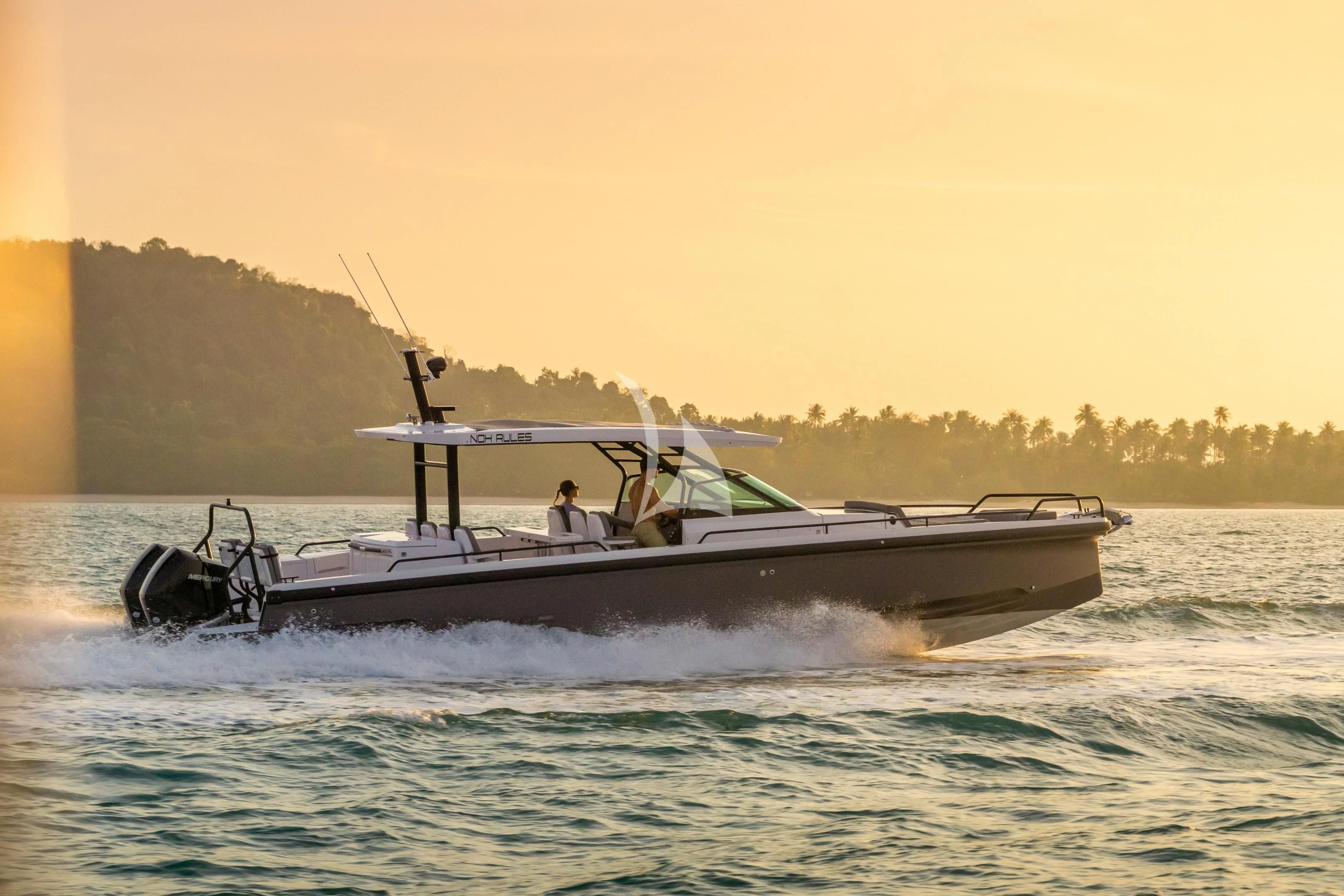 a boat in the water aboard AORI Yacht for Sale