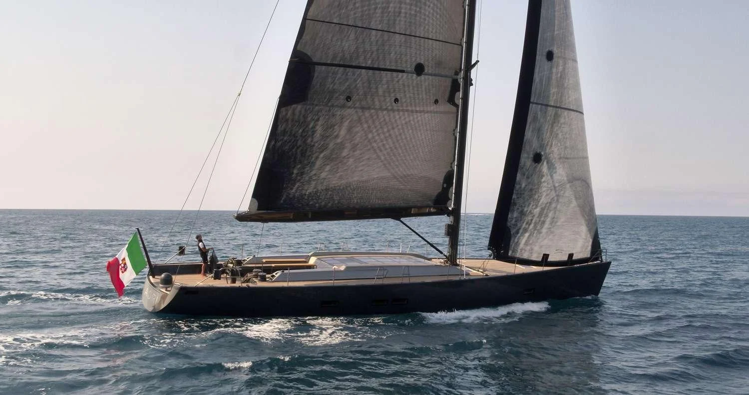 a sailboat on the water aboard AORI Yacht for Sale