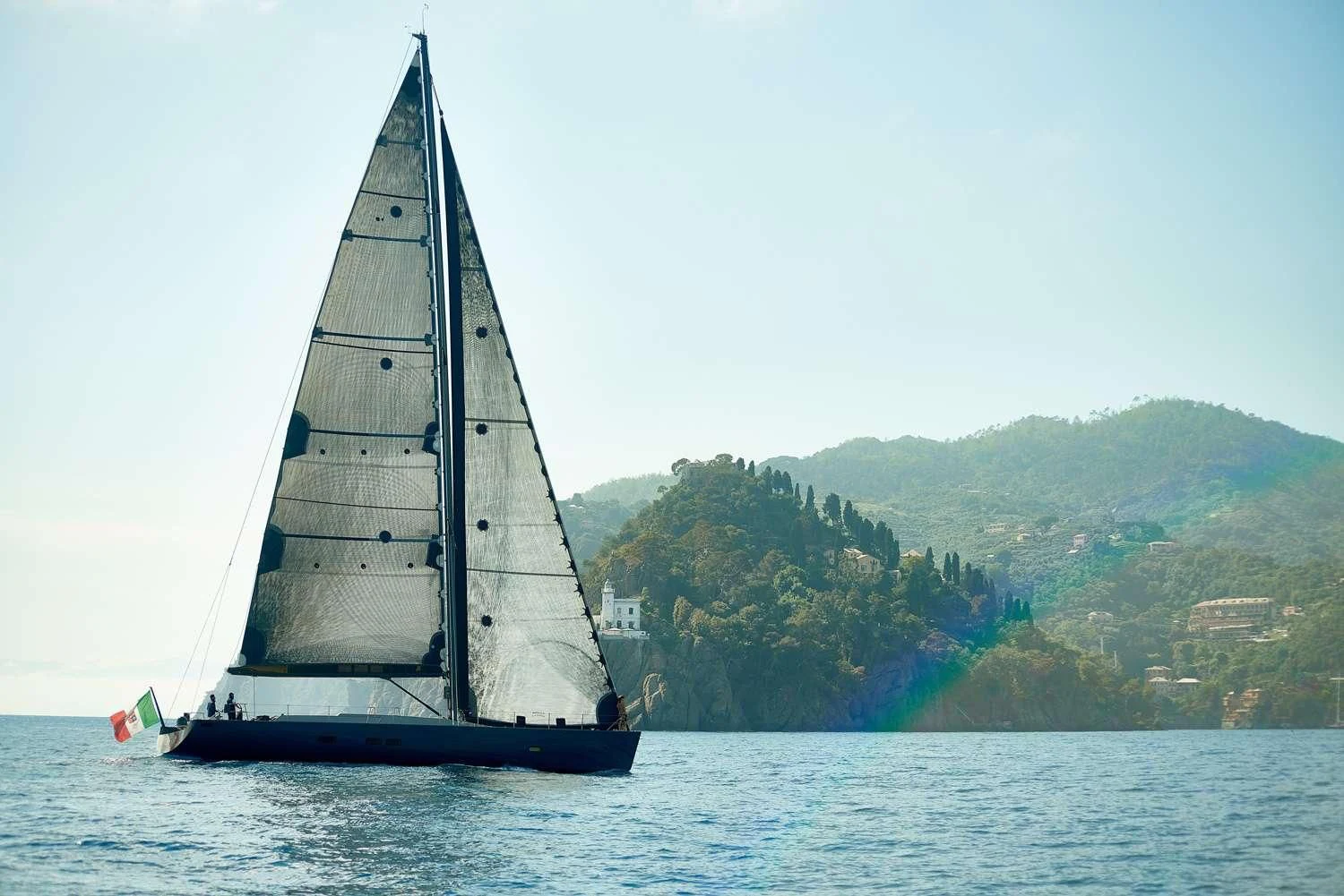 a sailboat on the water aboard AORI Yacht for Sale
