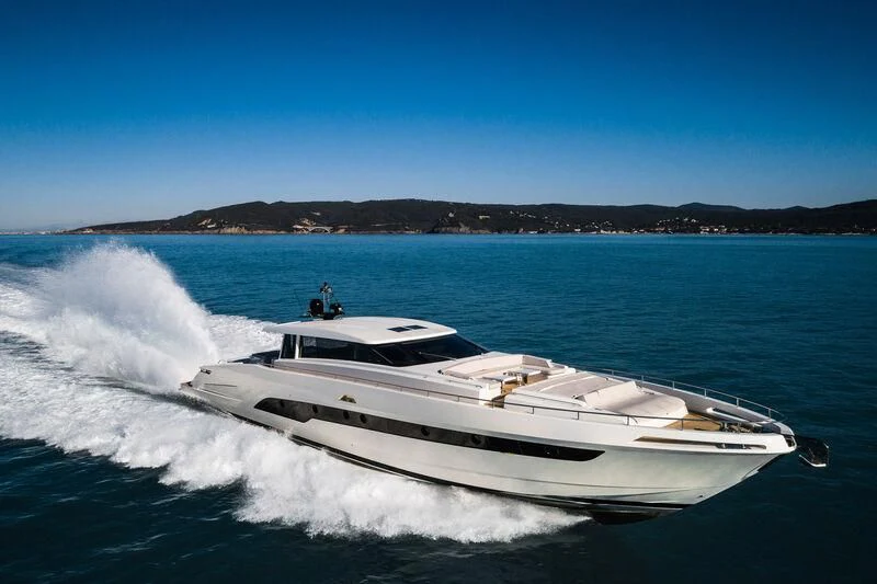 a boat on the water aboard REBELOTT Yacht for Sale