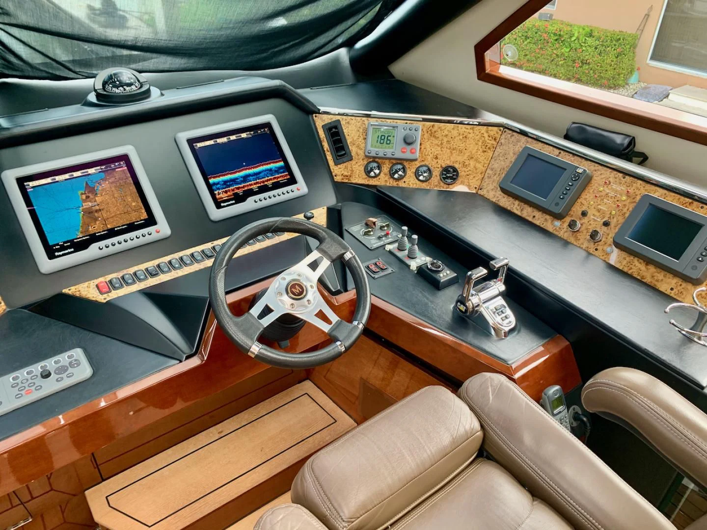 the inside of a car aboard QUEEN MARA Yacht for Sale