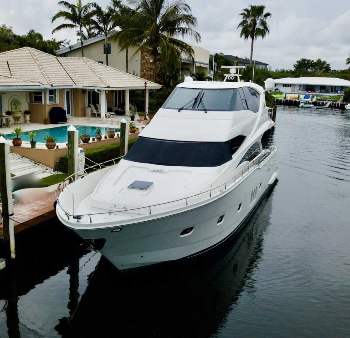 a boat docked at a pier aboard QUEEN MARA Yacht for Sale