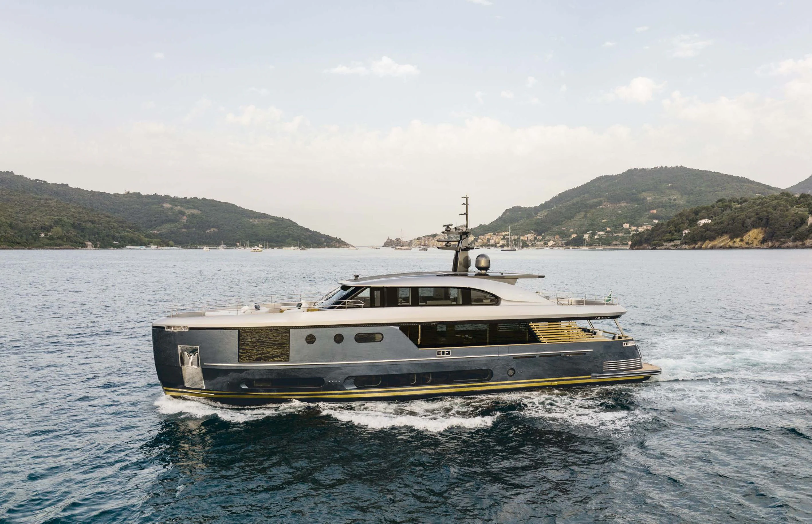 a boat in the water aboard AZIMUT MAGELLANO 30 Yacht for Sale