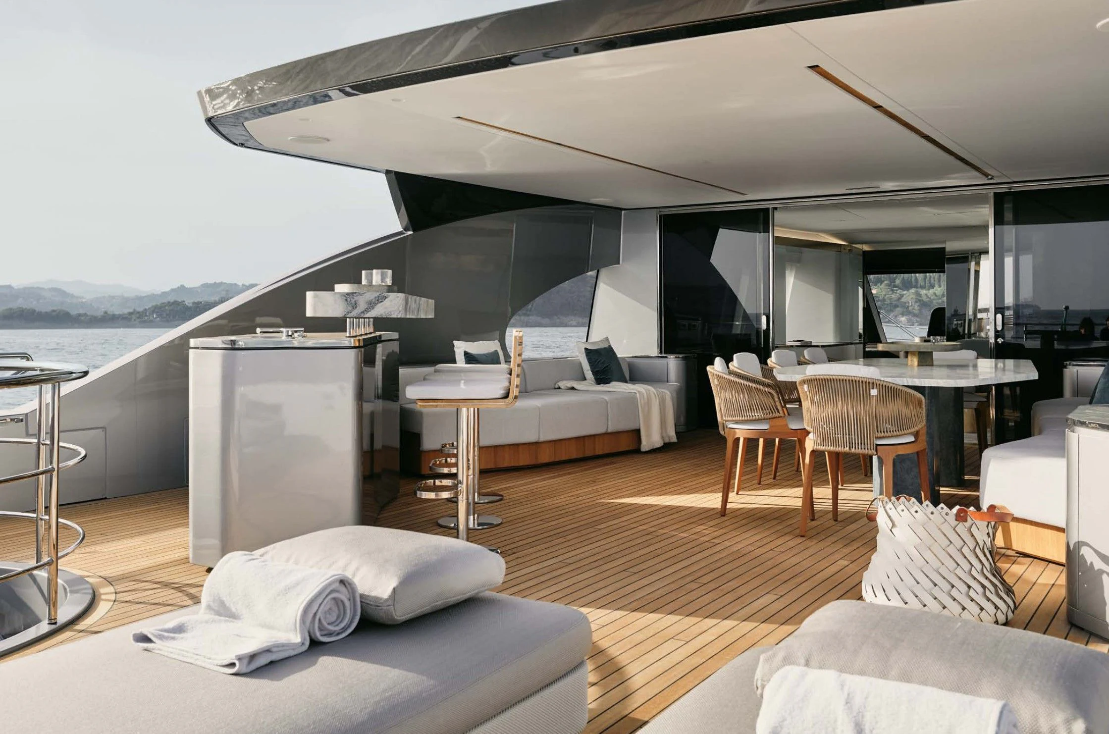 a boat on the water aboard AZIMUT MAGELLANO 30 Yacht for Sale