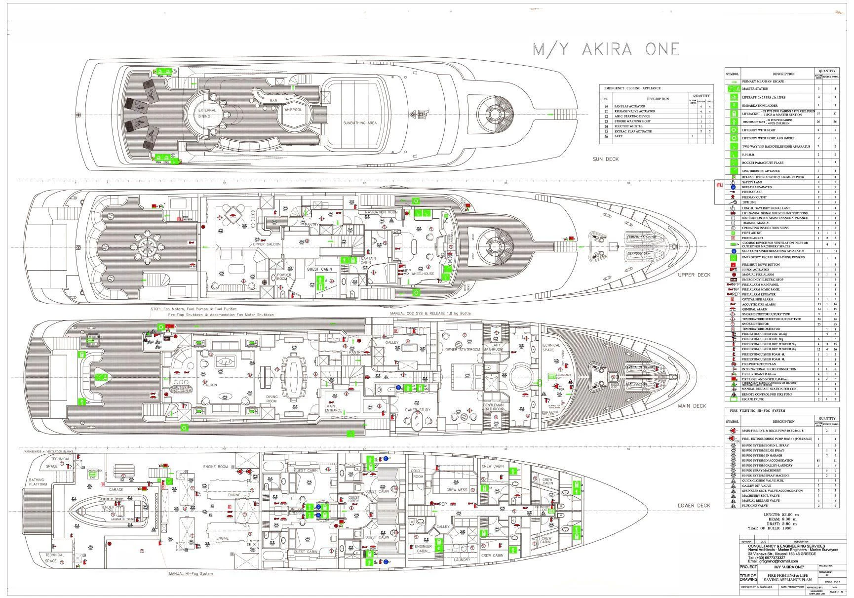 diagram aboard AKIRA ONE Yacht for Charter