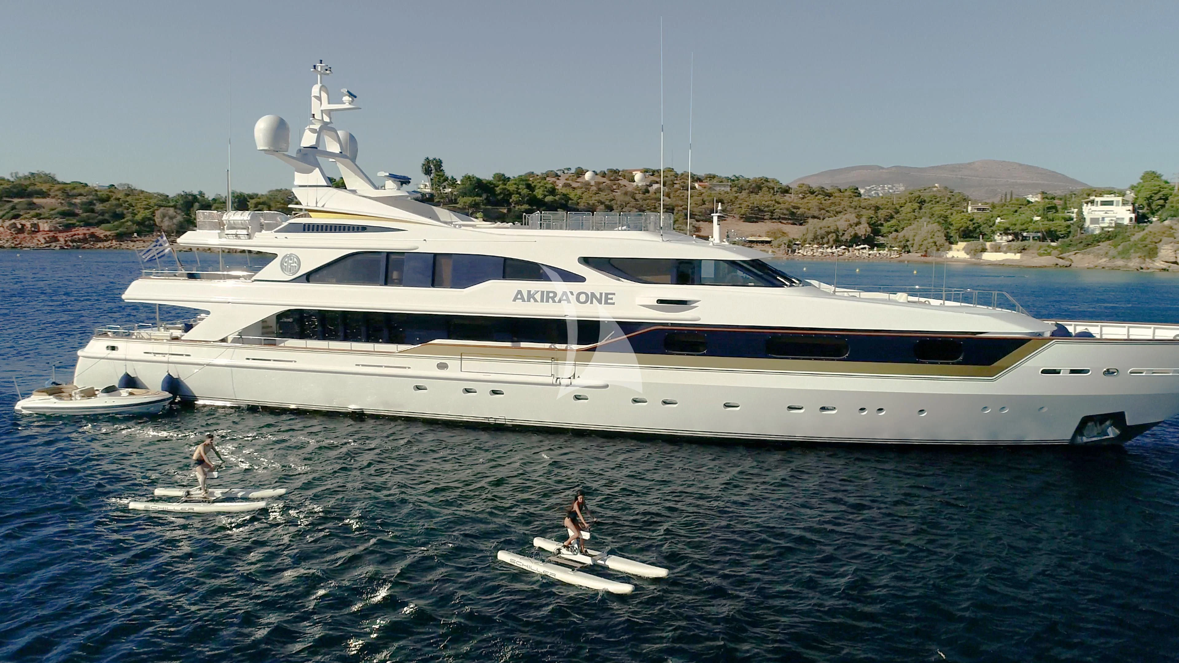 a boat on the water aboard AKIRA ONE Yacht for Charter