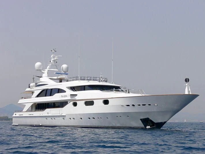 a white yacht in the water aboard AKIRA ONE Yacht for Charter