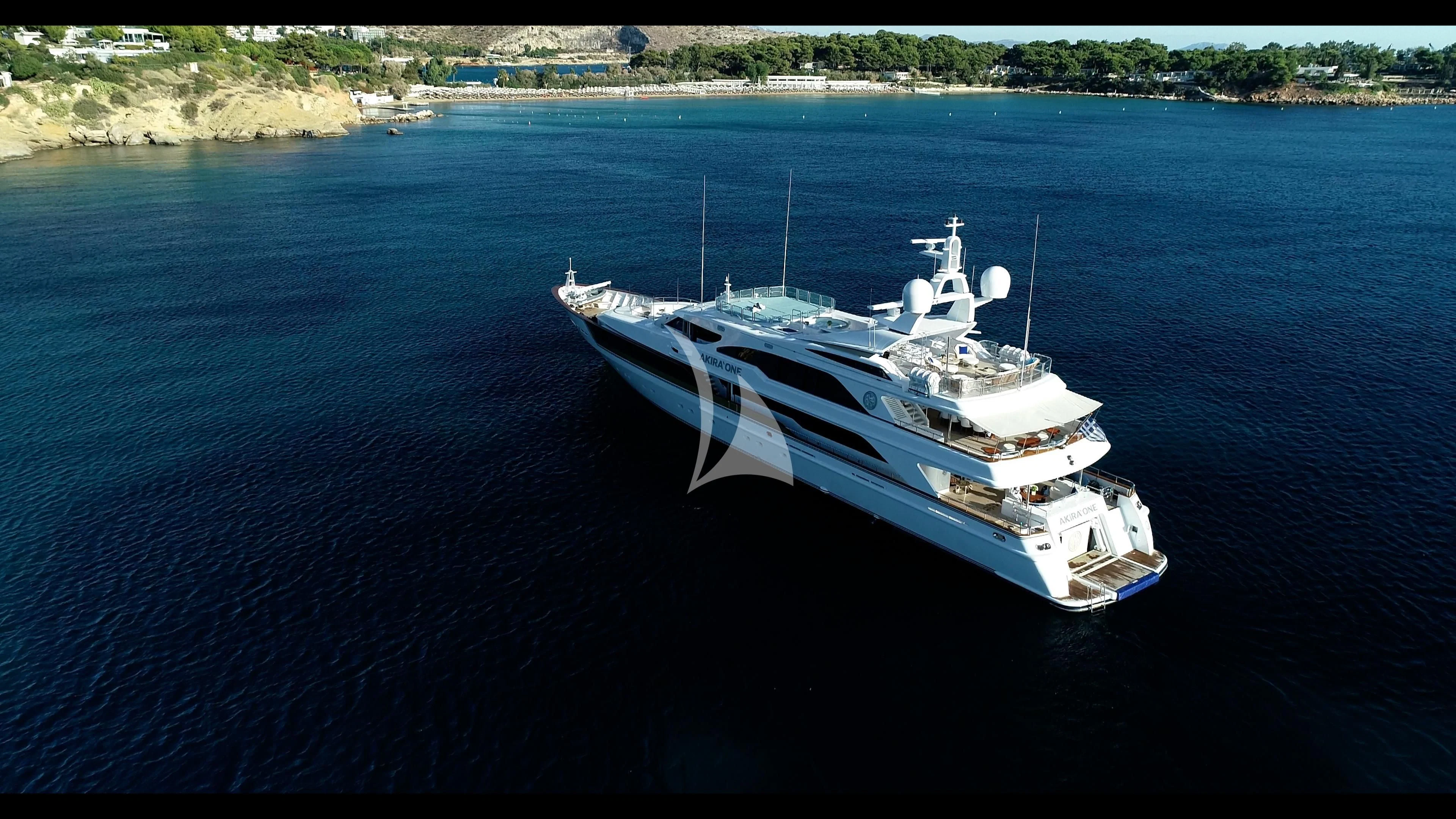 a boat in the water aboard AKIRA ONE Yacht for Charter