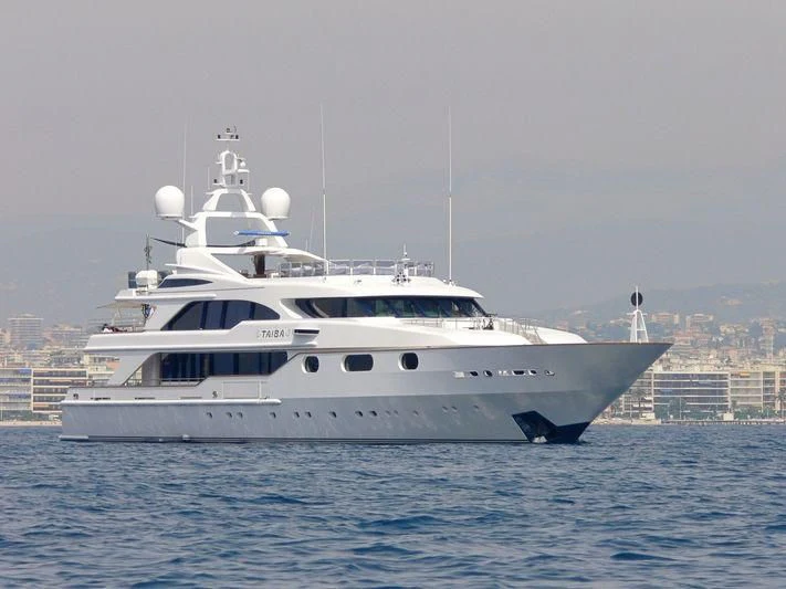 a white yacht in the water aboard AKIRA ONE Yacht for Charter