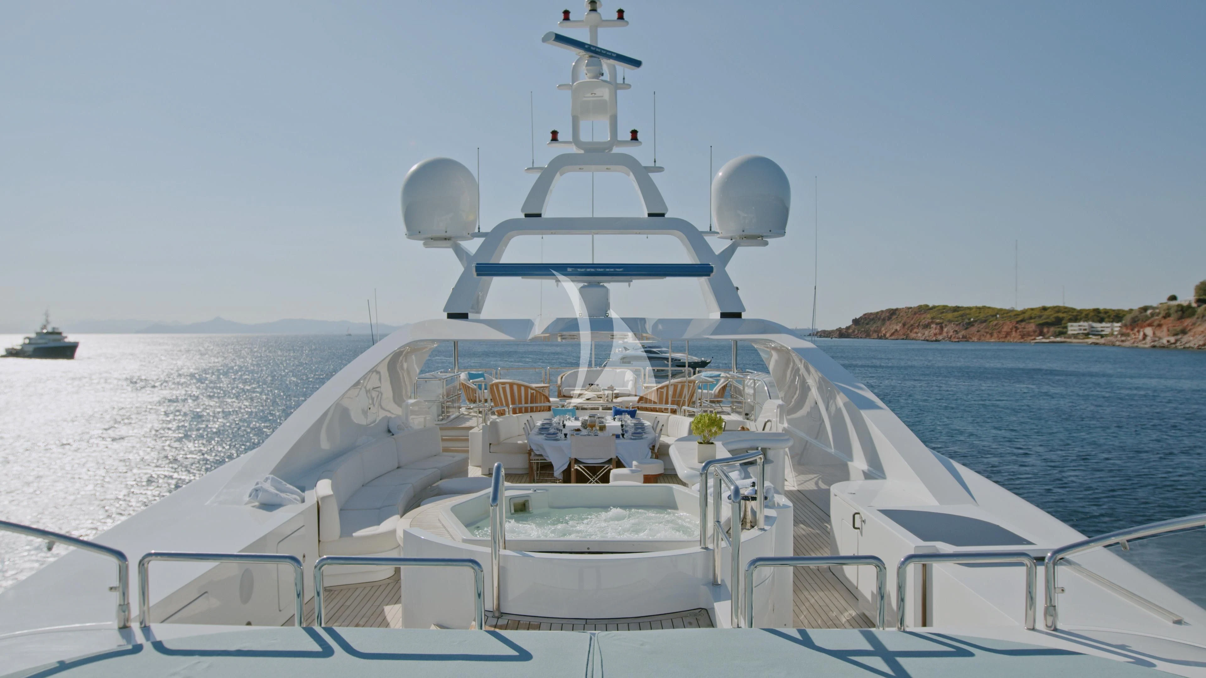 a boat on the water aboard AKIRA ONE Yacht for Charter