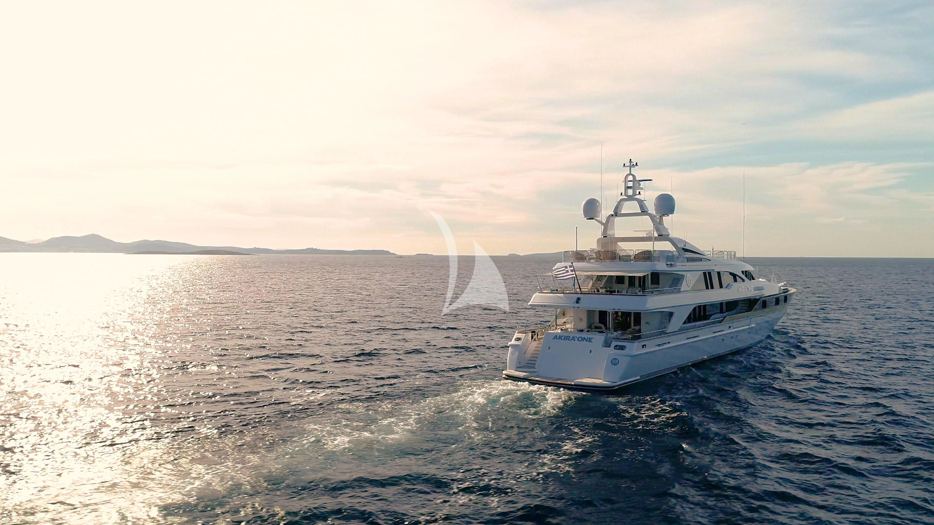 a boat on the water aboard AKIRA ONE Yacht for Charter