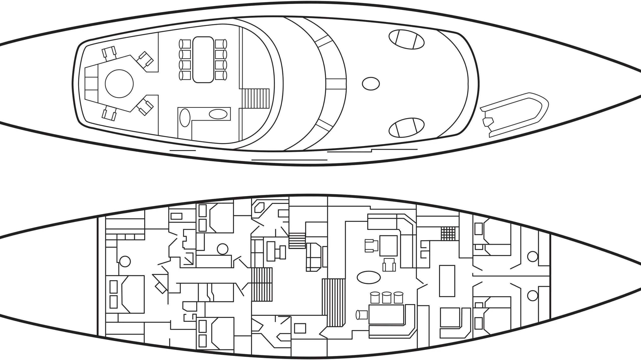 diagram, engineering drawing aboard GITANA Yacht for Charter