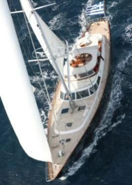 a satellite in space aboard GITANA Yacht for Charter